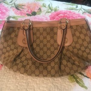 Gucci Canvas and leather bag